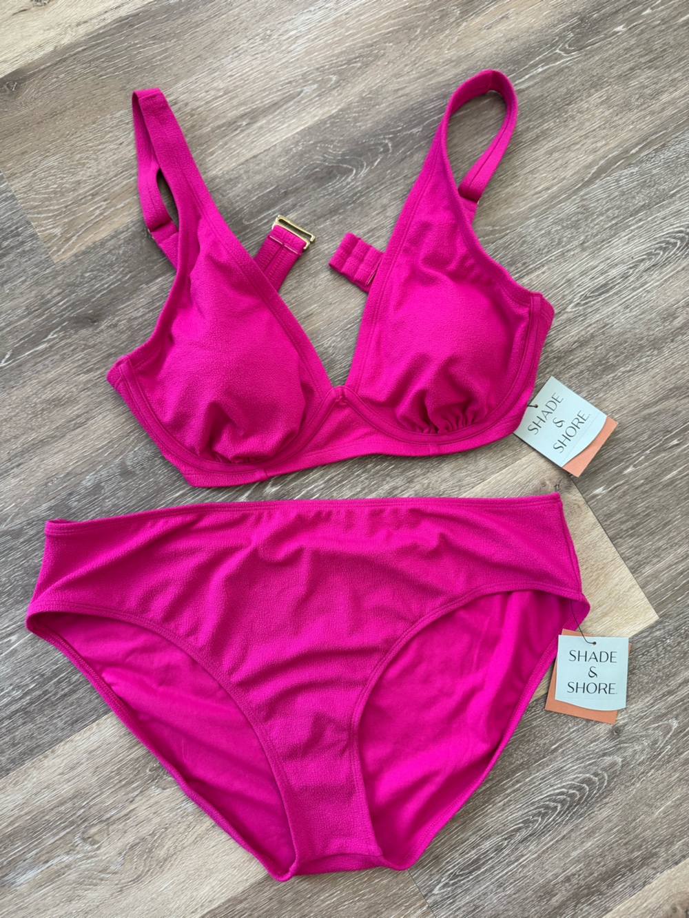 Shade & Shore Bright Fuchsia Underwire Bikini Set